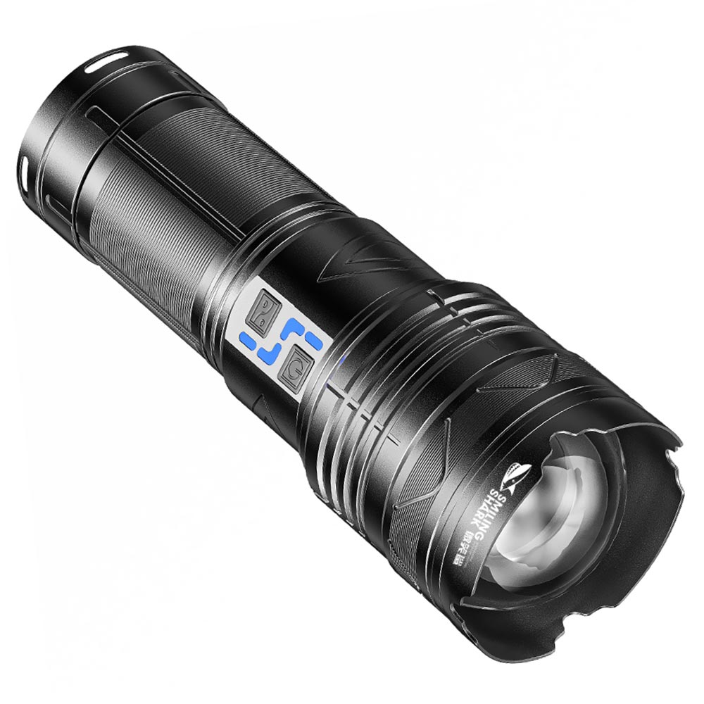 Lanterna Smiling Shark SD-5998 3.7V / IP55 - Preto no Lanterna Smiling Shark SD-5998 3.7V / IP55 - Preto no