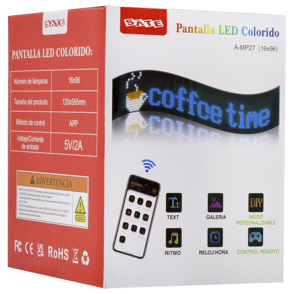 Painel LED Satellite A-MP27 RGB - 16X96-120X595MM