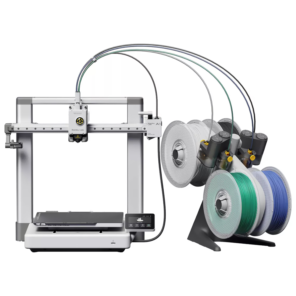 Impressora 3D Bambu Lab PF002-A+SA005 A1 Combo AMS Lite / Bivolt - Preto