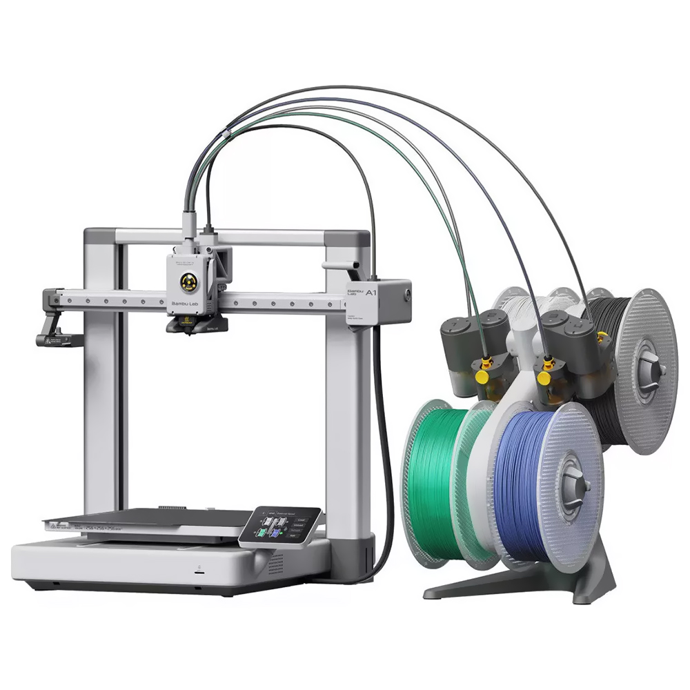 Impressora 3D Bambu Lab PF002-A+SA005 A1 Combo AMS Lite / Bivolt - Preto