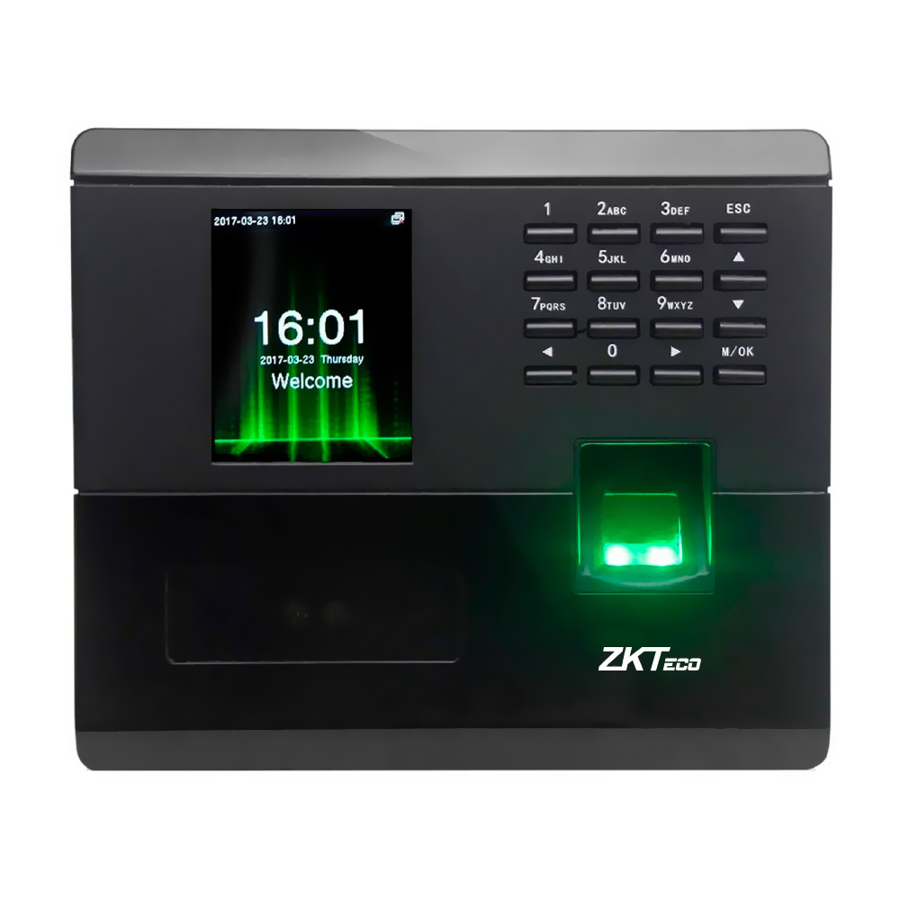 Leitor Biométrico de Tempo e Assistência Zkteco MB10 - Preto
