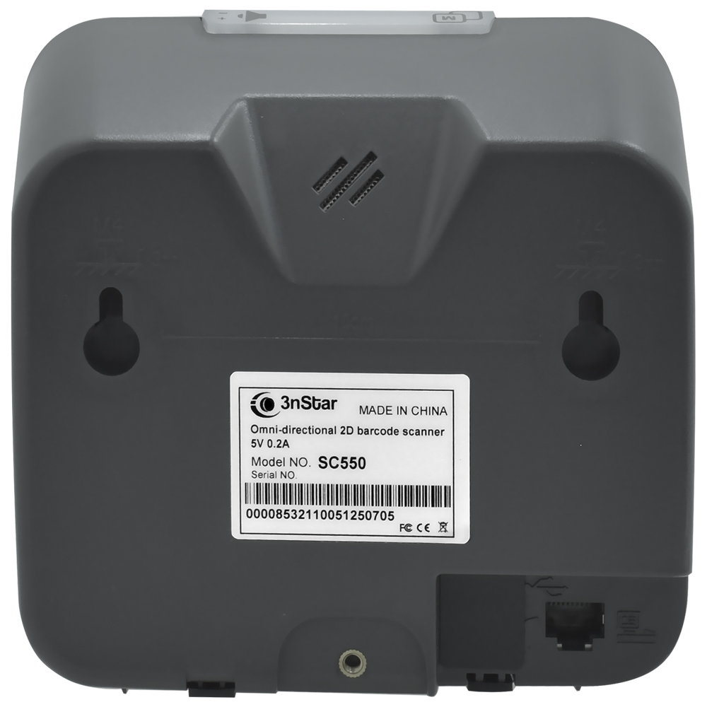 Leitor de Código de Barras 3NSTAR SC550 2D USB - Cinza
