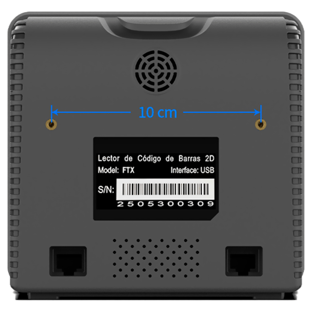 Leitor de Código de Barras FTX GT-9800B 2D / USB - Preto