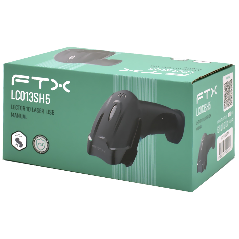 Leitor de Código de Barras FTX LC013SH5 1D / USB - Preto