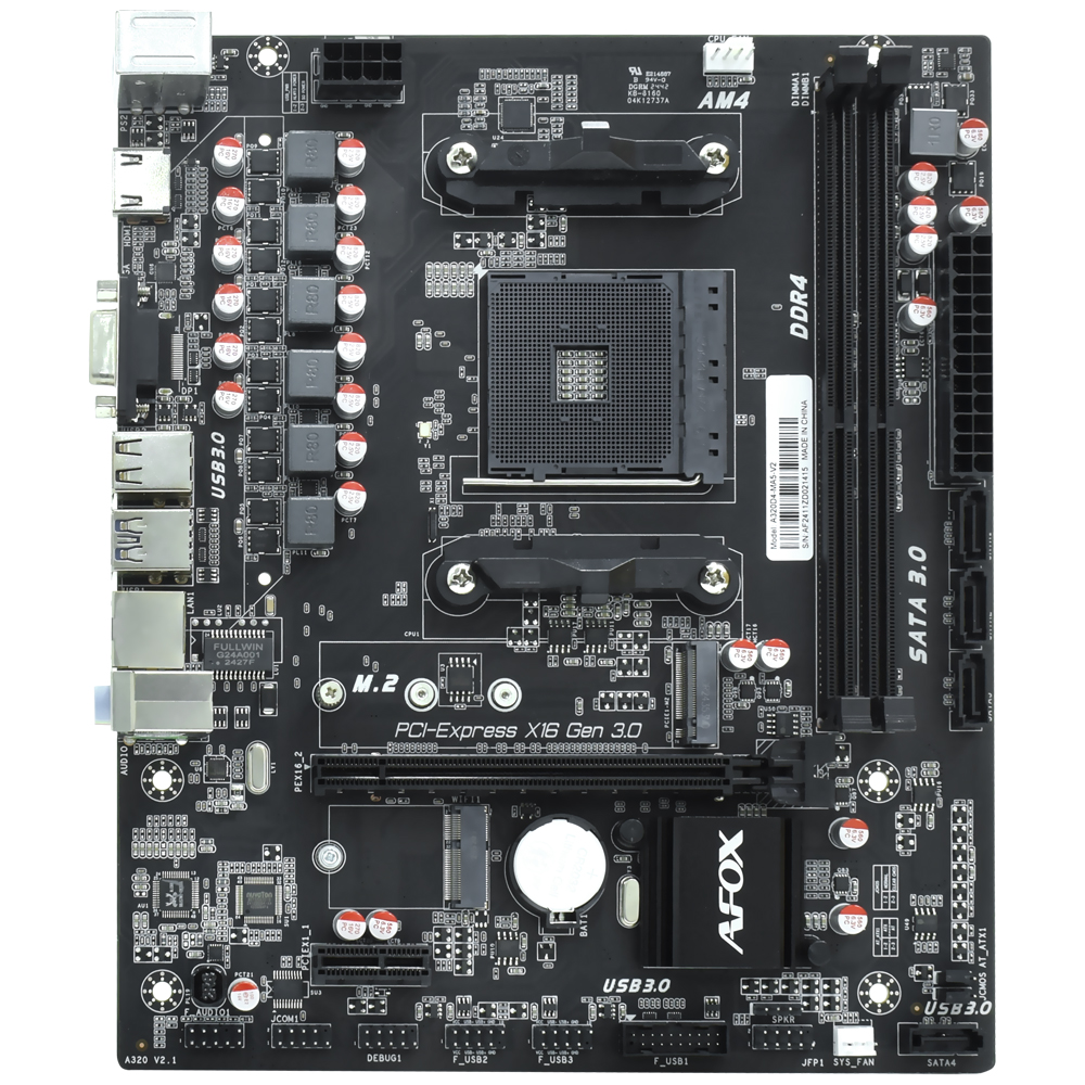 Placa Mãe AFOX A320D4-MA5-V2 Socket AM4 / DDR4