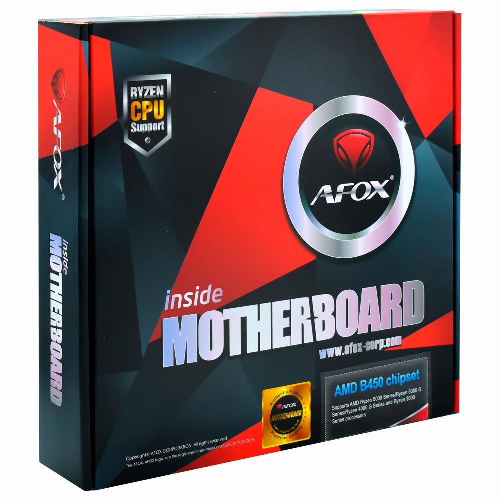 Placa Mãe AFOX B450D4-MA-V4 Socket AM4 / VGA / DDR4