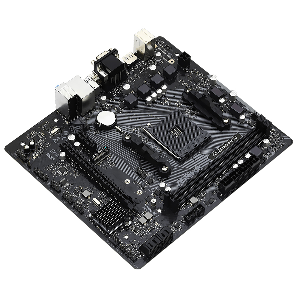 Placa Mãe ASRock A520M-HDV Socket AM4 / VGA / DDR4