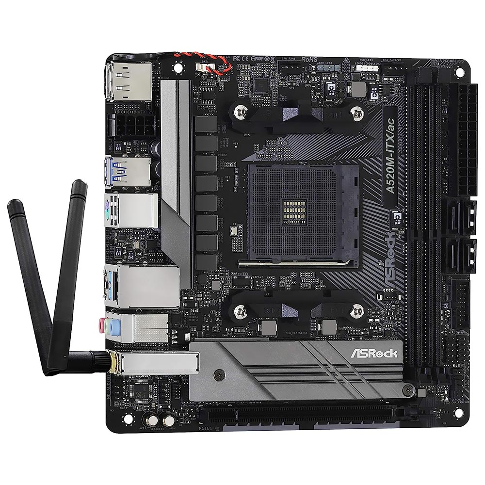 Placa Mãe ASRock A520M-ITX/AC Socket AM4 / DDR4