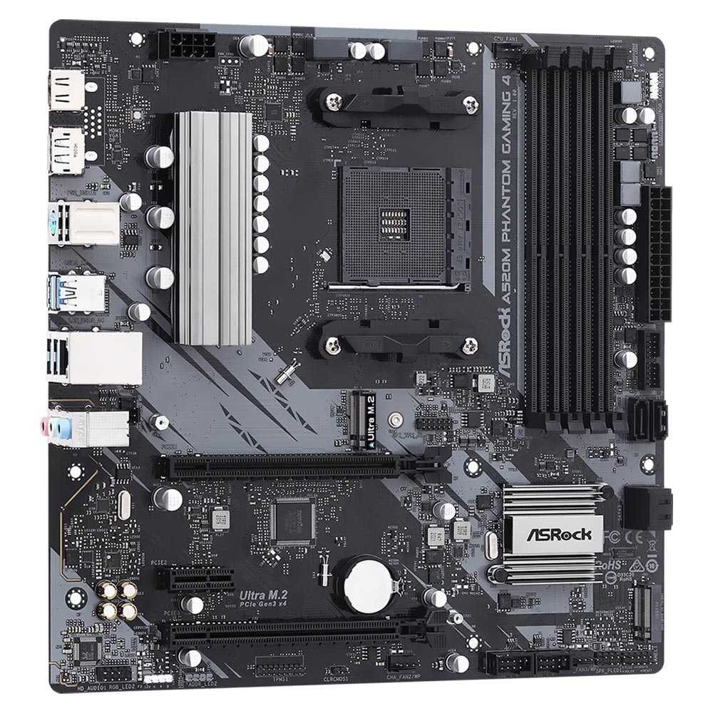 Placa Mãe ASRock A520M Phantom Gaming 4 Socket AM4 / DDR4