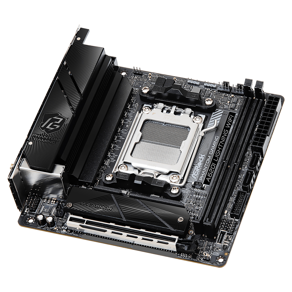 Placa Mãe ASRock A620I Lightning Wi-Fi Socket AM5 / DDR5