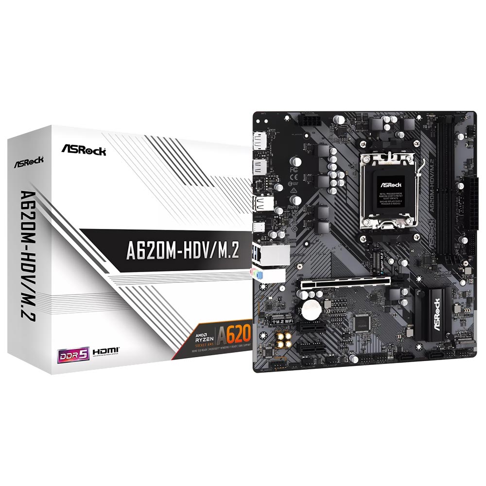 Placa Mãe ASRock A620M-HDV/M.2 Socket AM5 / DDR5