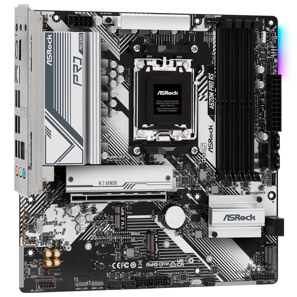 Placa Mãe ASRock A620M Pro RS Socket AM5 / DDR5