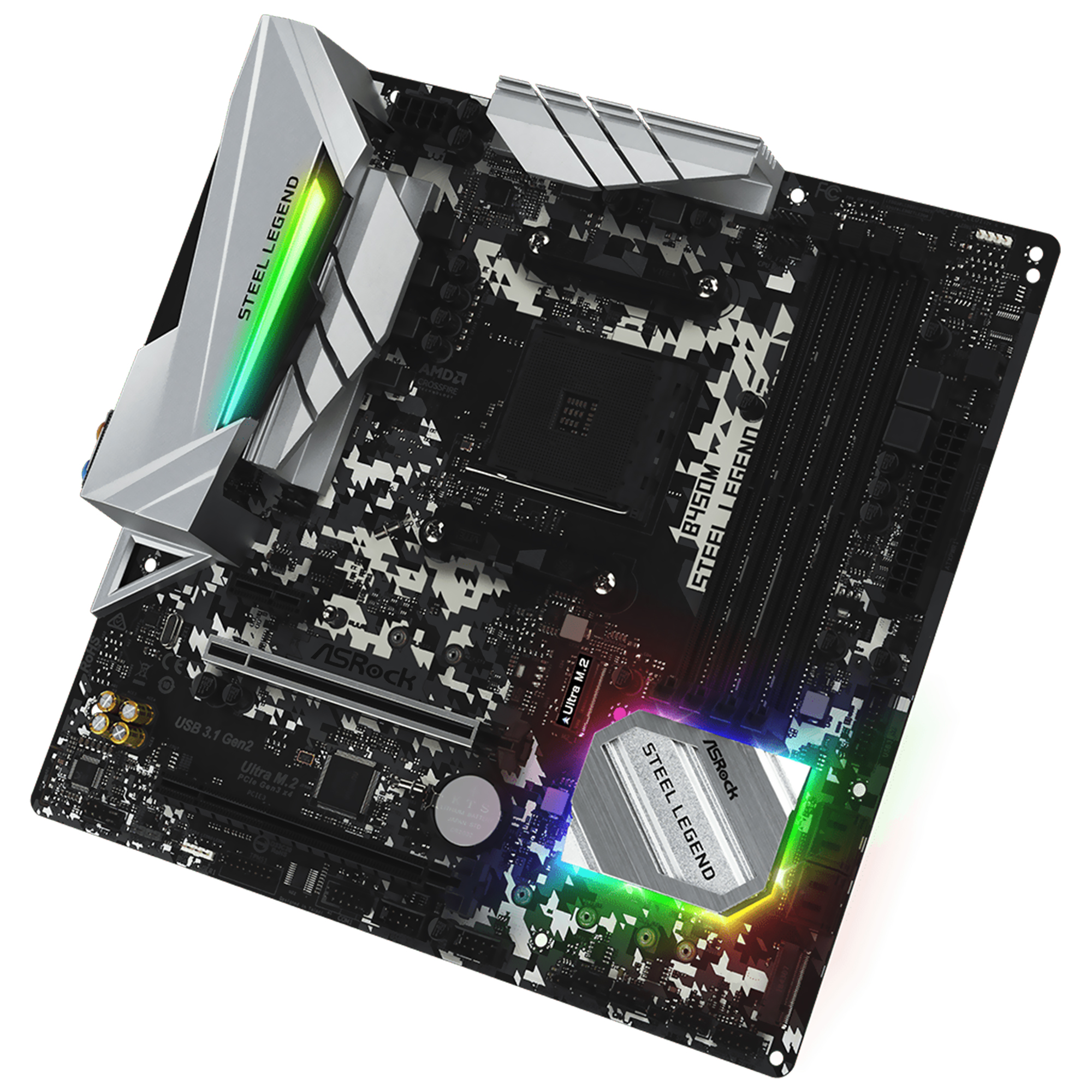 Placa Mãe ASRock B450 Steel Legend Socket AM4 / DDR4