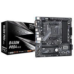 Placa Mãe ASRock B450M Pro4 R2.0 Socket AM4 / VGA / DDR4