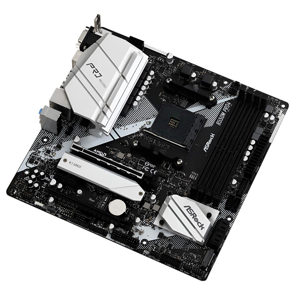 Placa Mãe ASRock B550M Pro4 Socket AM4 / VGA / DDR4 