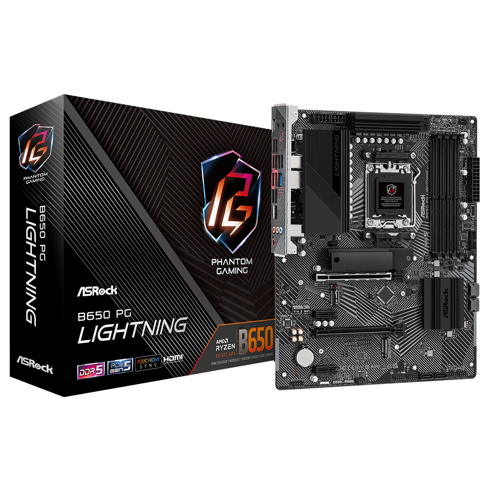 Placa Mãe ASRock B650 PG Lightning Socket AM5 / DDR5