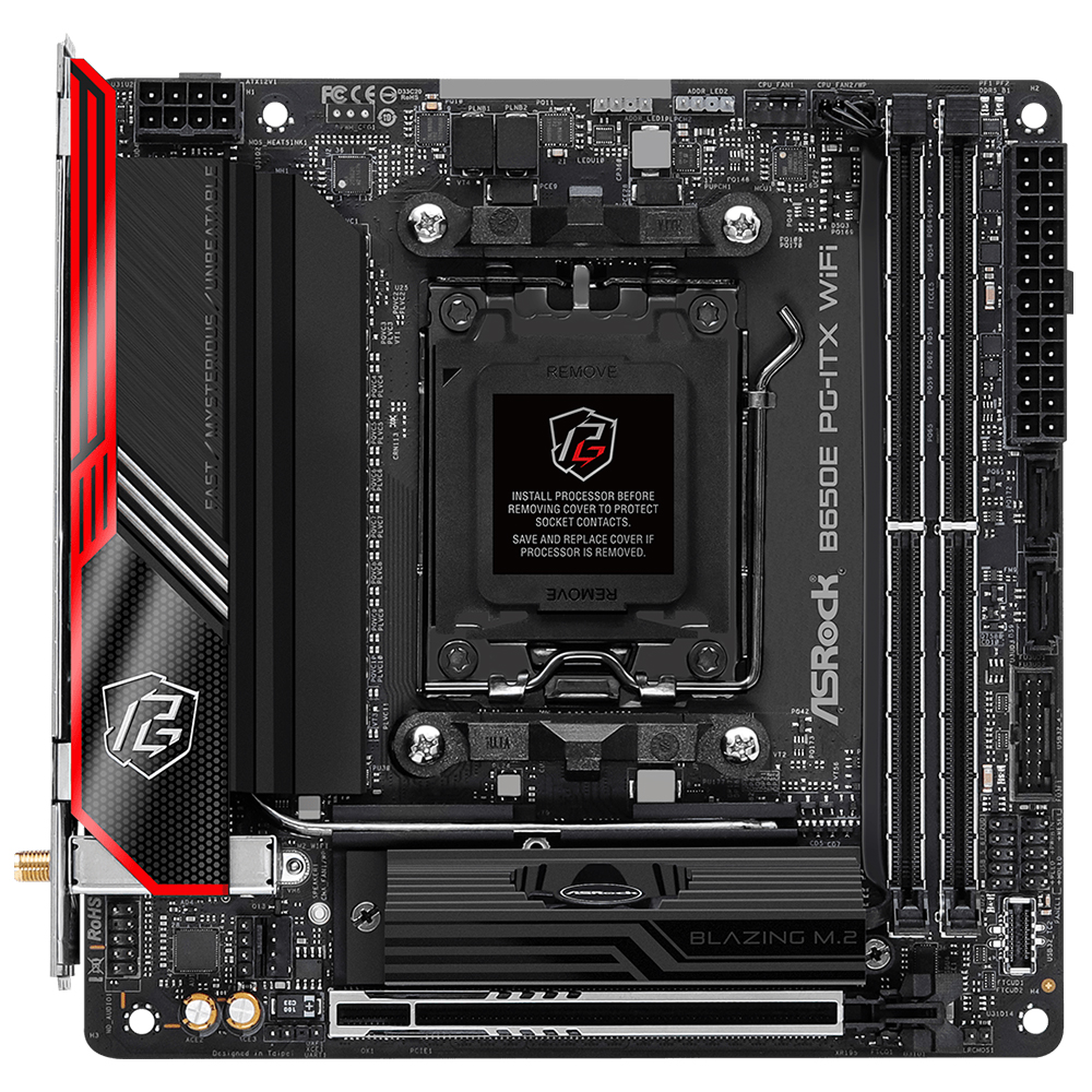 Placa Mãe ASRock B650E PG-ITX Wi-Fi Socket AM5 / DDR5