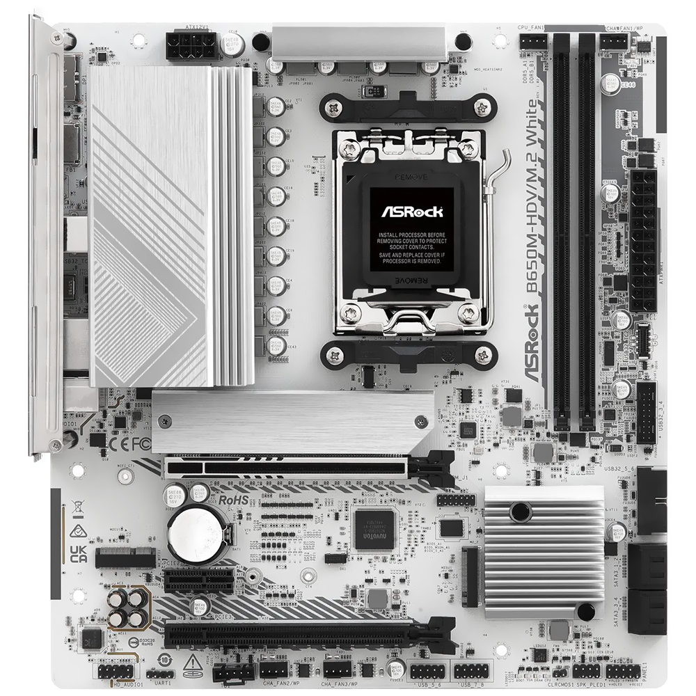 Placa Mãe ASRock B650M-HDV/M.2 White Socket AM5 / DDR5