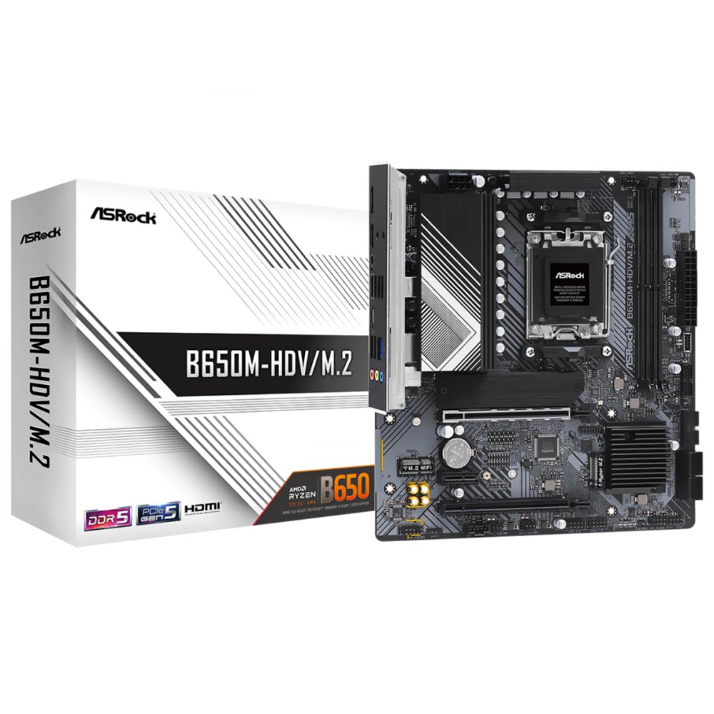 Placa Mãe ASRock B650M-HDVM.2 Socket AM5 / DDR5