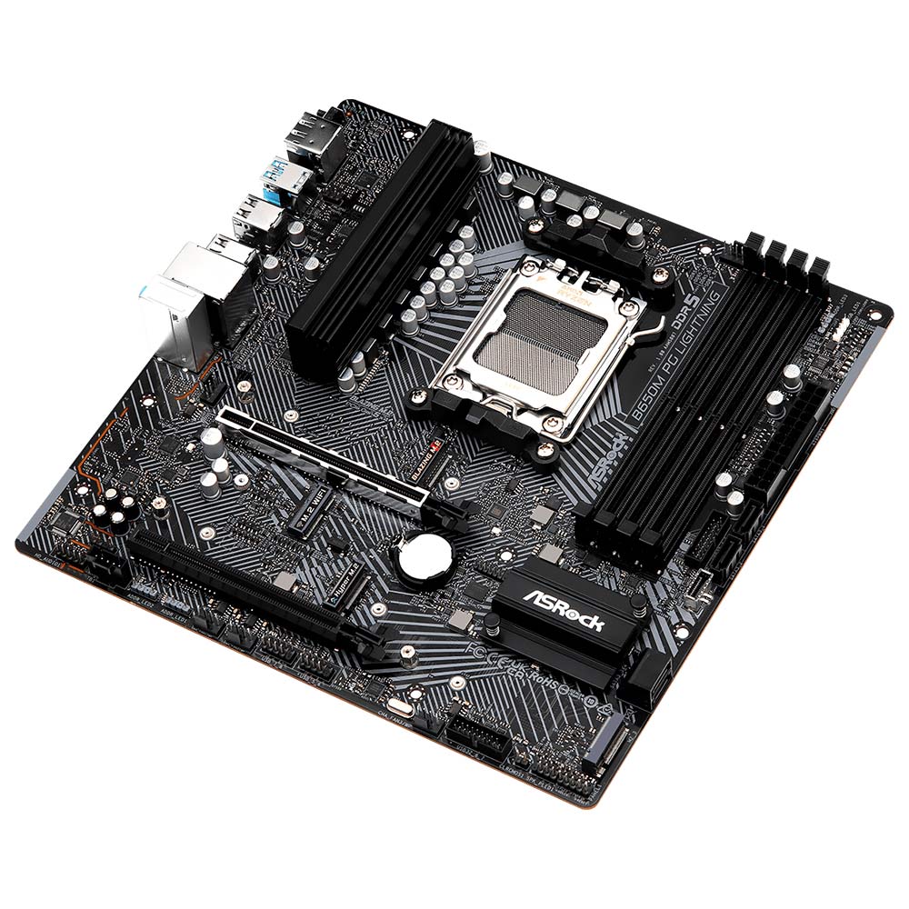 Placa Mãe ASRock B650M PG Lightning Socket AM5 / DDR5