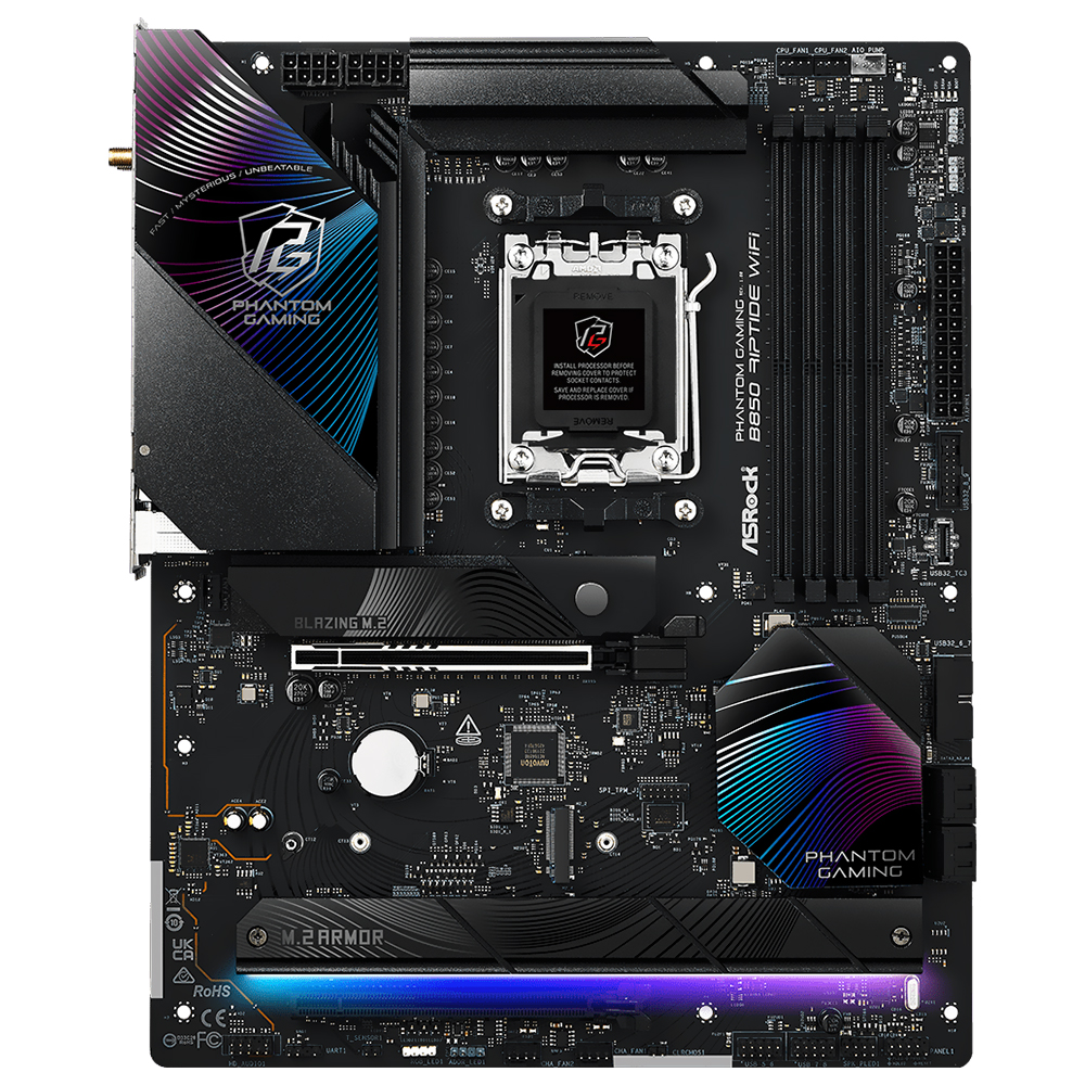 Placa Mãe ASRock B850 Riptide Wi-Fi Socket AM5 / DDR5