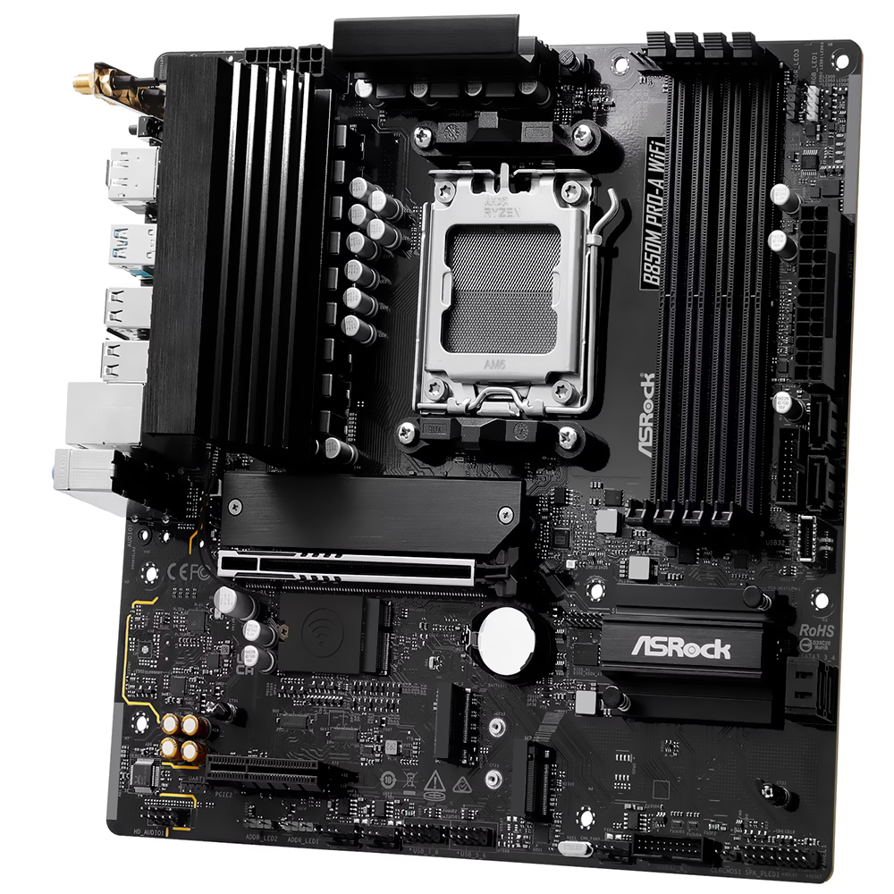 Placa Mãe ASRock B850M Pro-A Wi-Fi Socket AM5 / DDR5