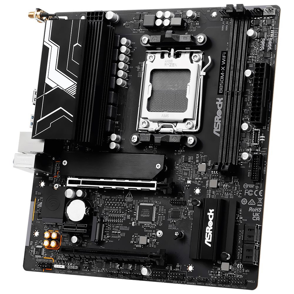 Placa Mãe ASRock B850M-X Wi-Fi R2.0 Socket AM5 / DDR5