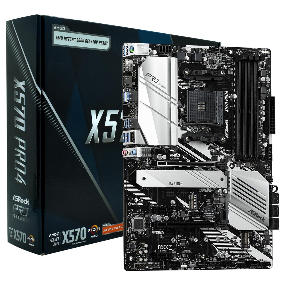 Placa Mãe ASRock X570 Pro4 Socket AM4 / DDR4