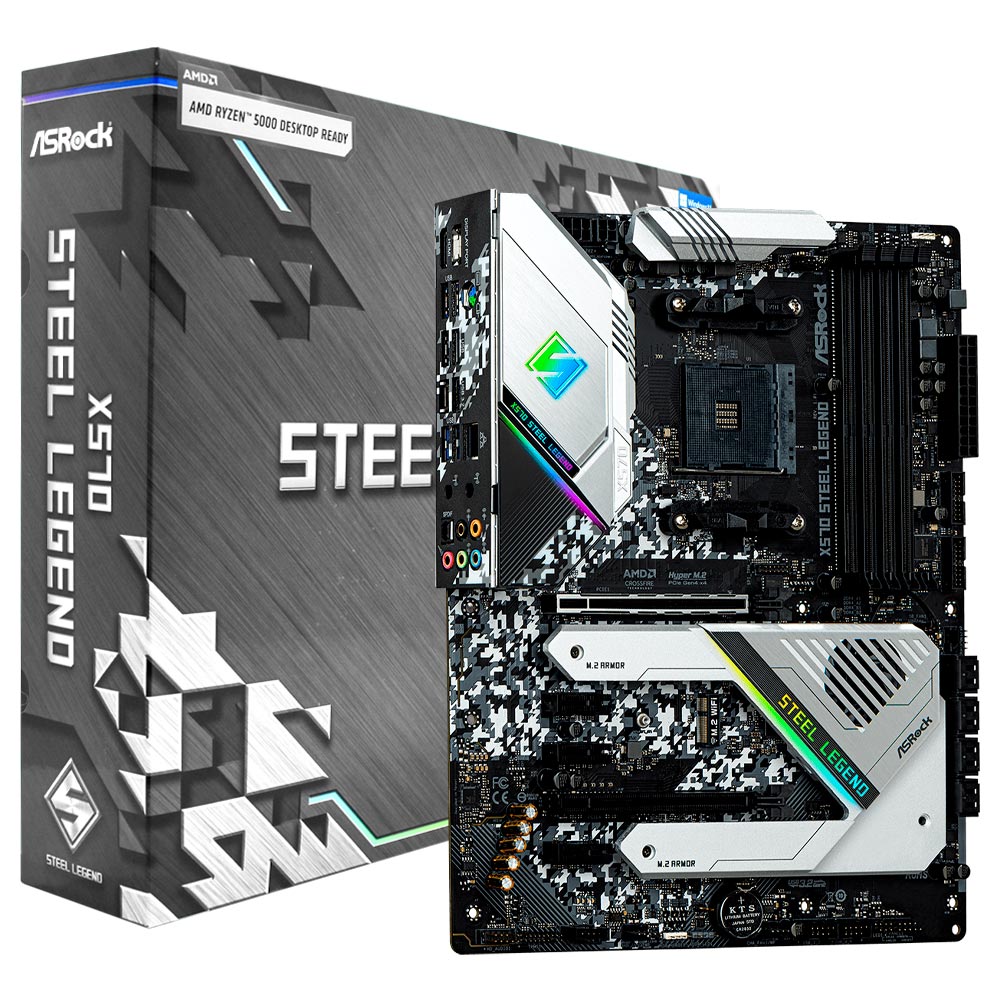 Placa Mãe ASRock X570 Steel Legend Socket AM4 / DDR4 