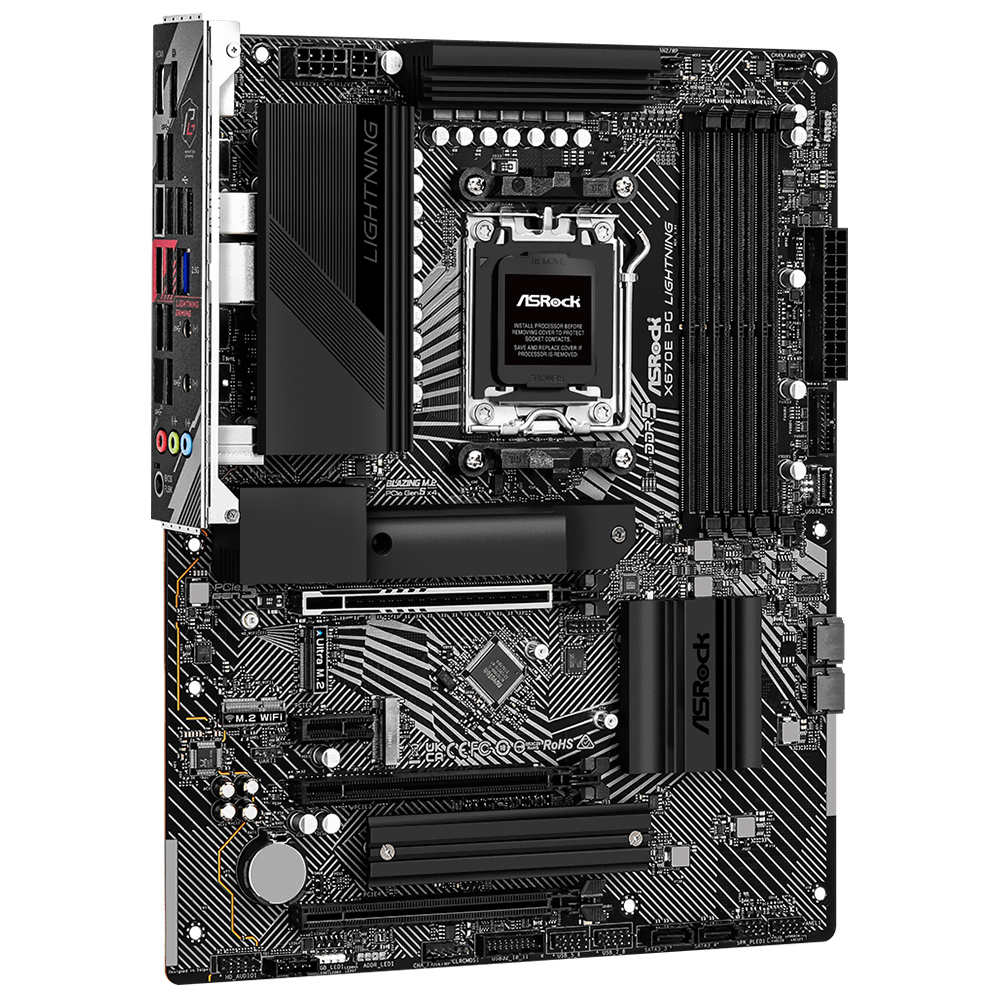 Placa Mãe ASRock X670E PG Lightning Socket AM5 / DDR5