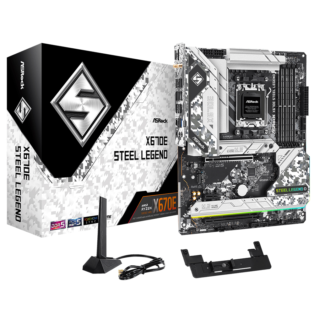 Placa Mãe ASRock X670E Steel Legend Socket AM5 / DDR5