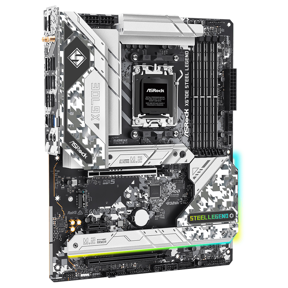 Placa Mãe ASRock X670E Steel Legend Socket AM5 / DDR5