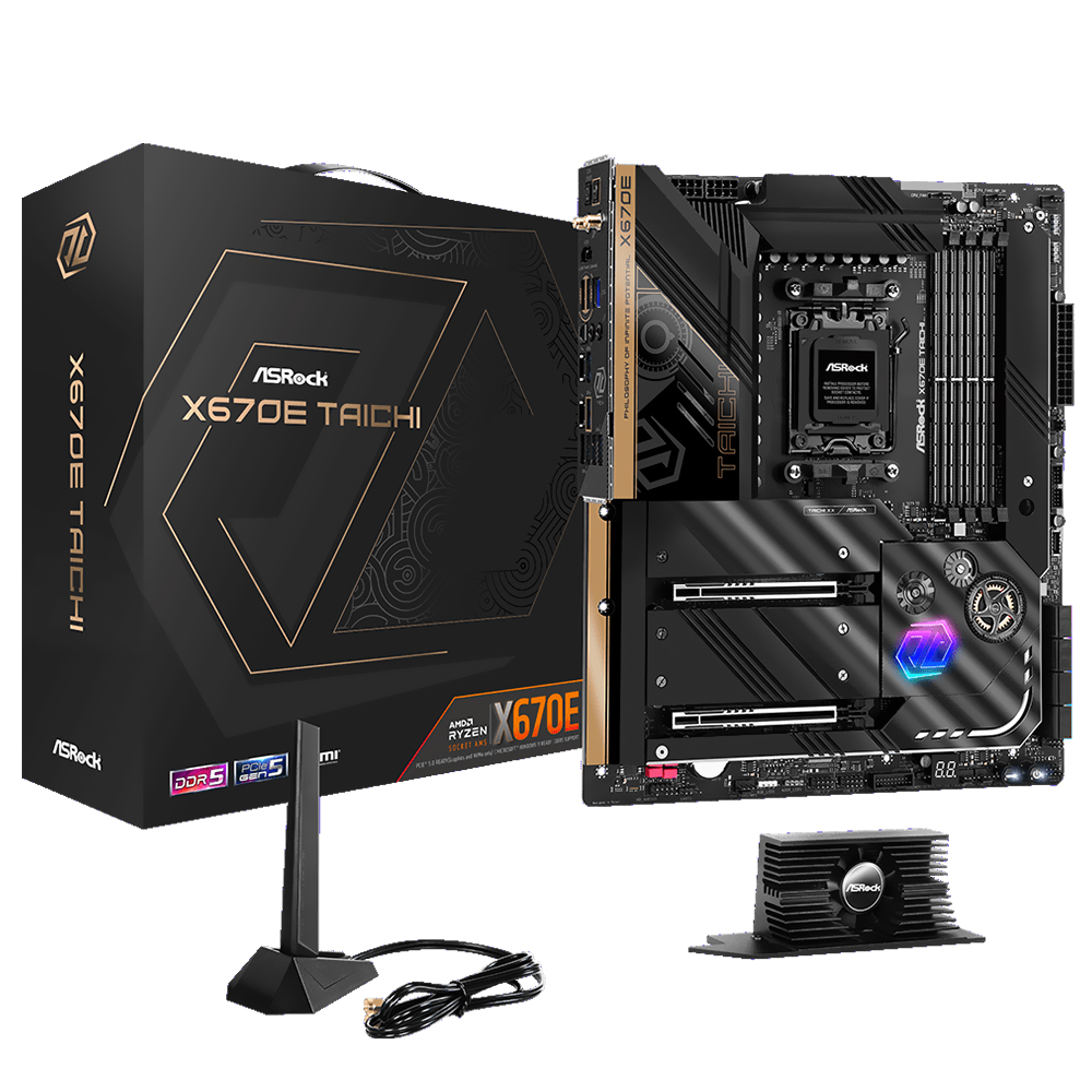 Placa Mãe ASRock X670E Taichi Socket AM5 / DDR5