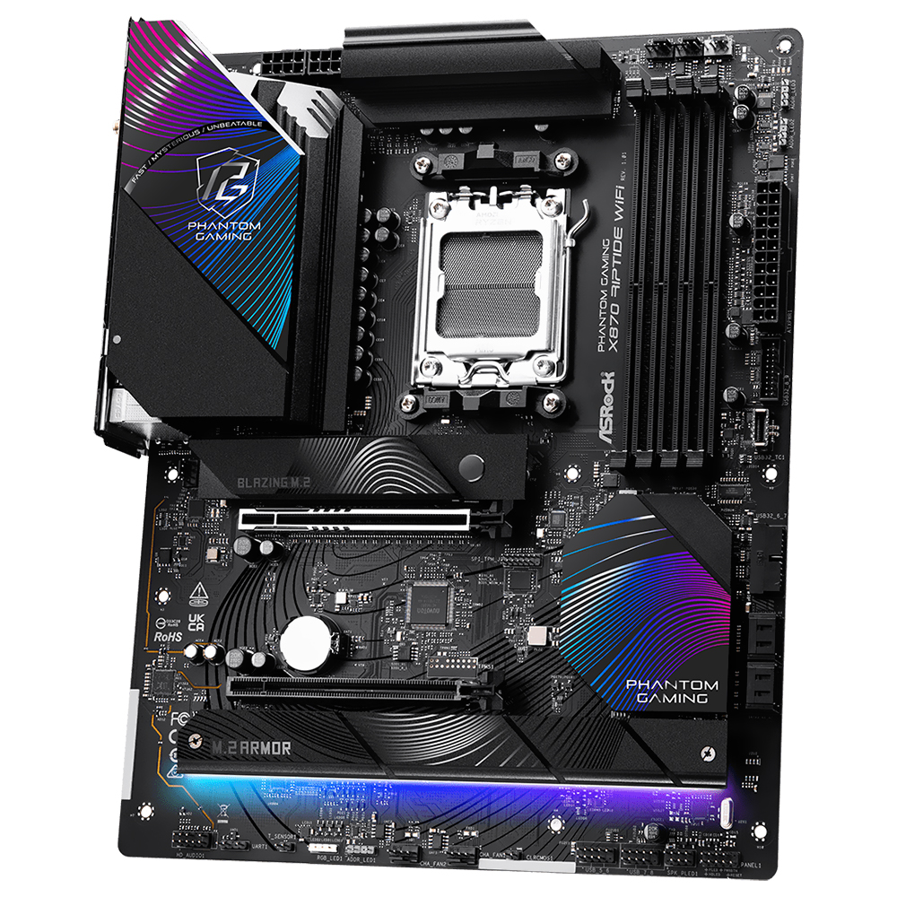 Placa Mãe ASRock X870 Riptide Wi-Fi Socket AM5 / DDR5