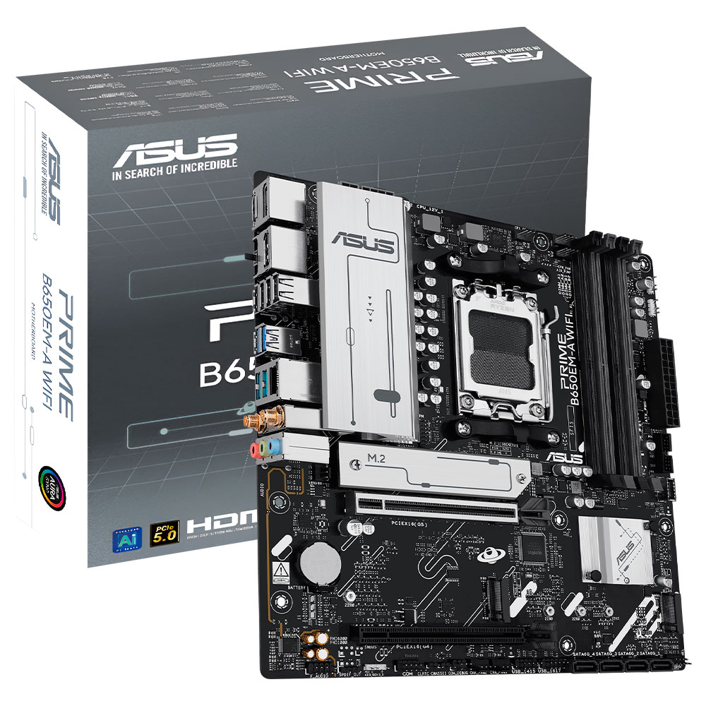Placa Mãe ASUS B650EM-A Wi-Fi Socket AM5 / DDR5