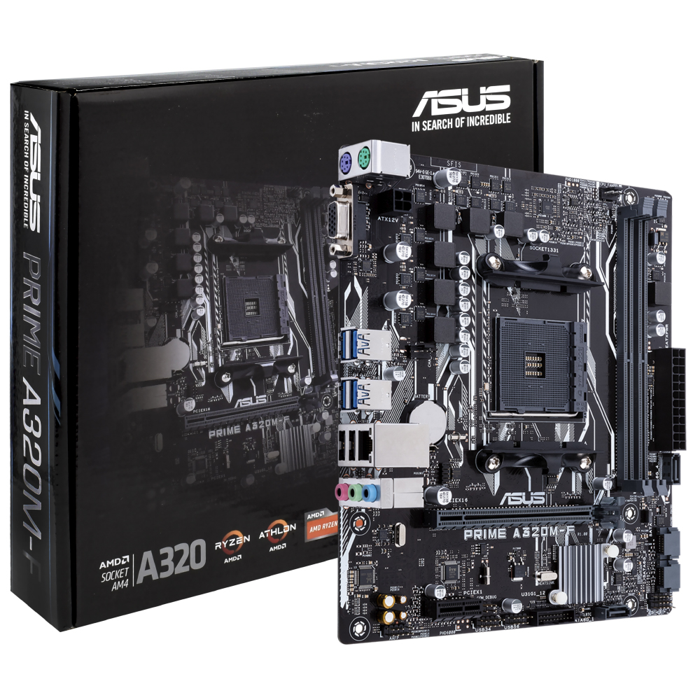 Placa Mãe ASUS Prime A320M-F Socket AM4 / VGA / DDR4