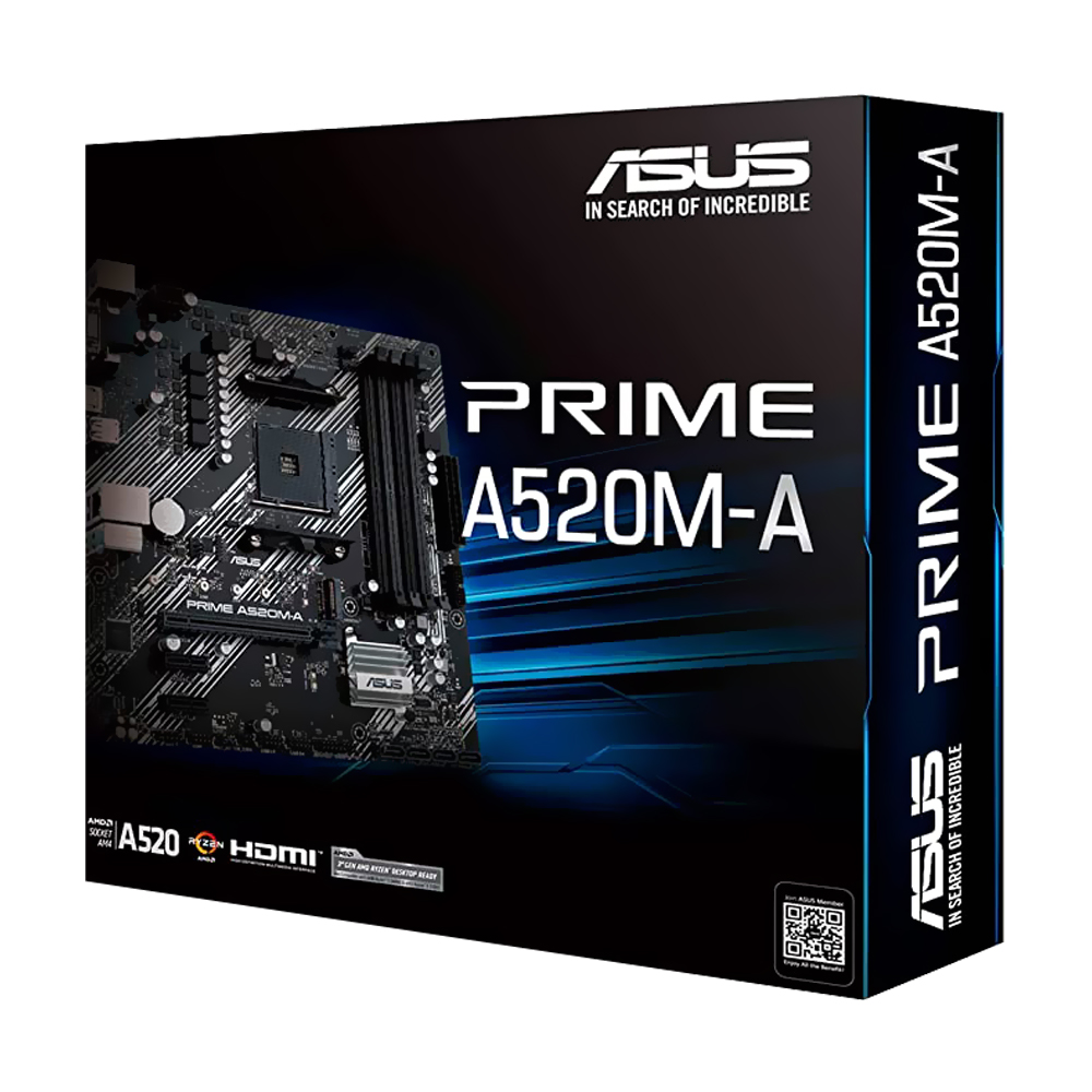 Placa Mãe ASUS Prime A520M-A II Socket AM4 / VGA / DDR4