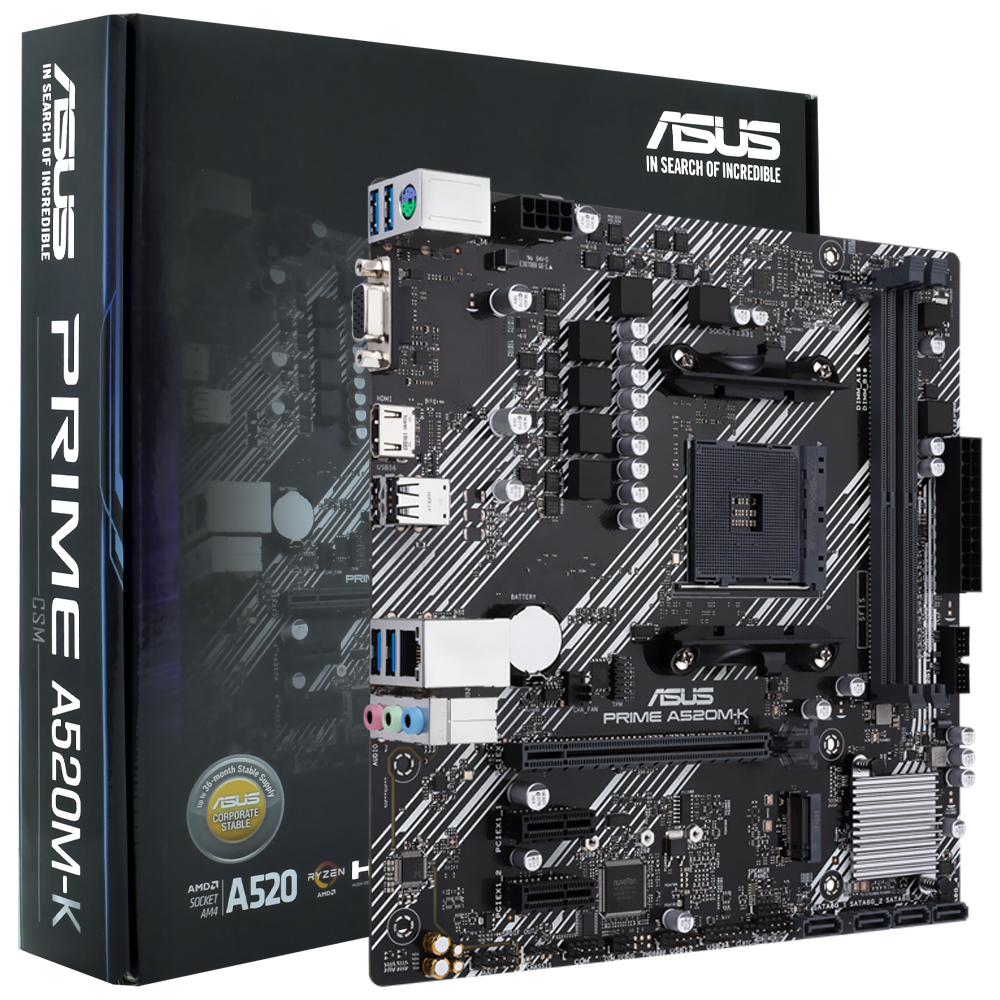 Placa Mãe ASUS Prime A520M-K/CSM Socket AM4 / DDR4