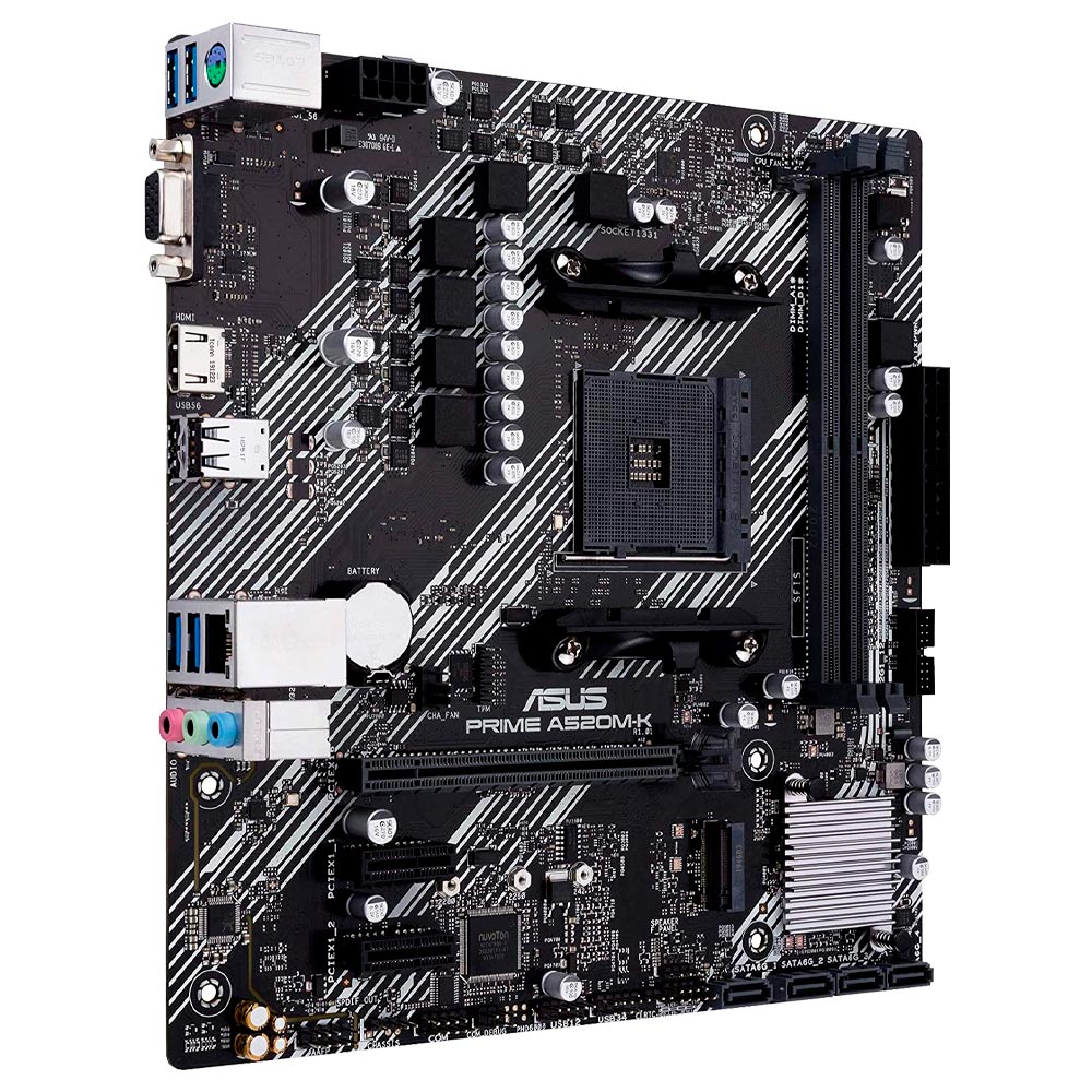 Placa Mãe ASUS Prime A520M-K Socket AM4 / VGA / DDR4