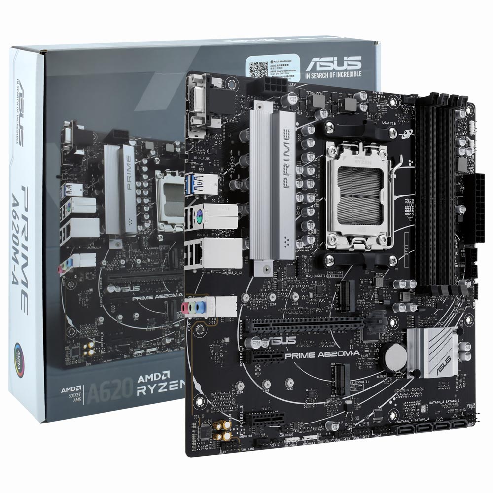 Placa Mãe ASUS Prime A620M-A Socket AM5 / VGA / DDR5