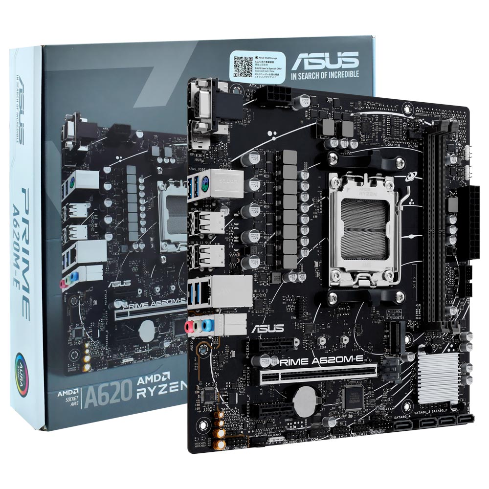 Placa Mãe ASUS Prime A620M-E Socket AM5 / VGA / DDR5