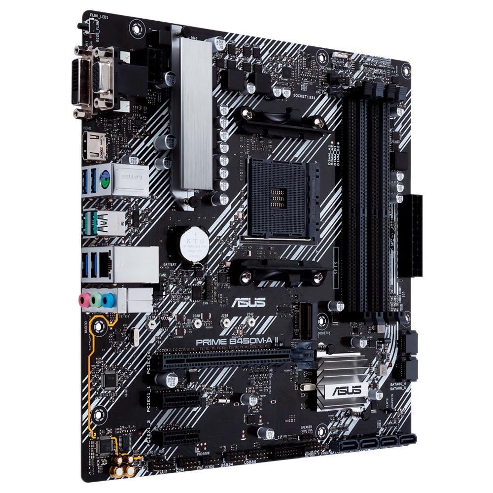 Placa Mãe ASUS Prime B450M-A II Socket AM4 / VGA / DDR4