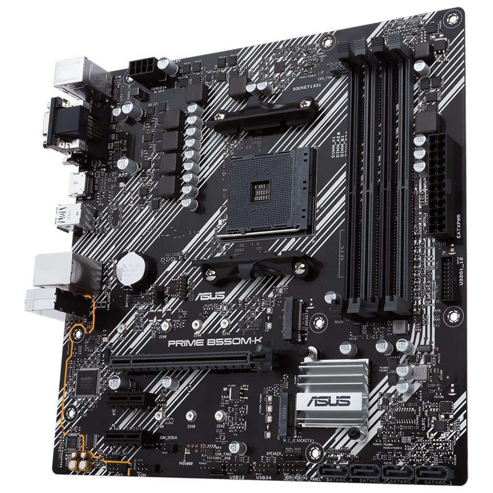 Placa Mãe ASUS Prime B550M-K Socket AM4 / VGA / DDR4