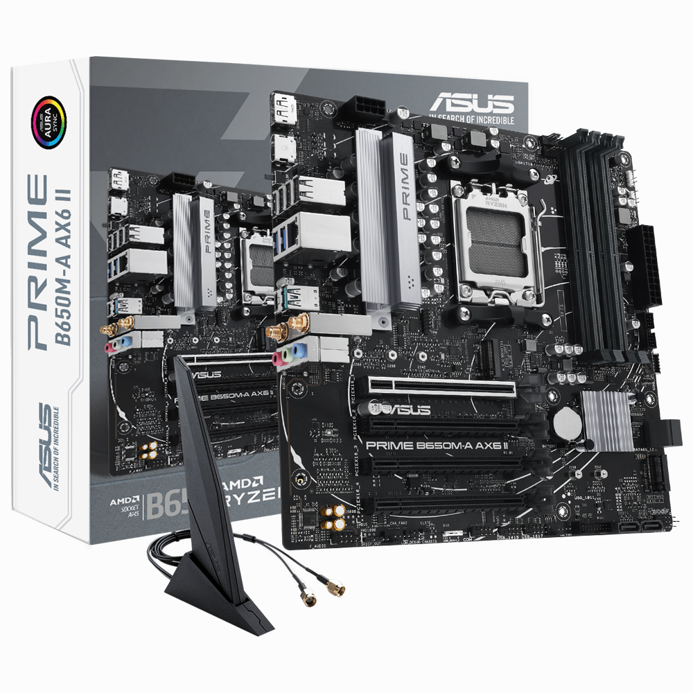 Placa Mãe ASUS Prime B650M-A AX6 II Socket AM5 / DDR5