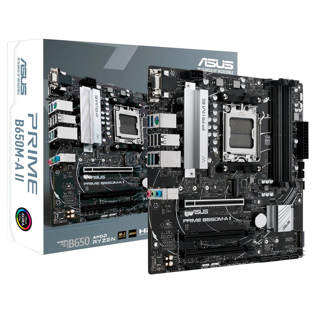 Placa Mãe ASUS Prime B650M-A II Socket AM5 / VGA / DDR5