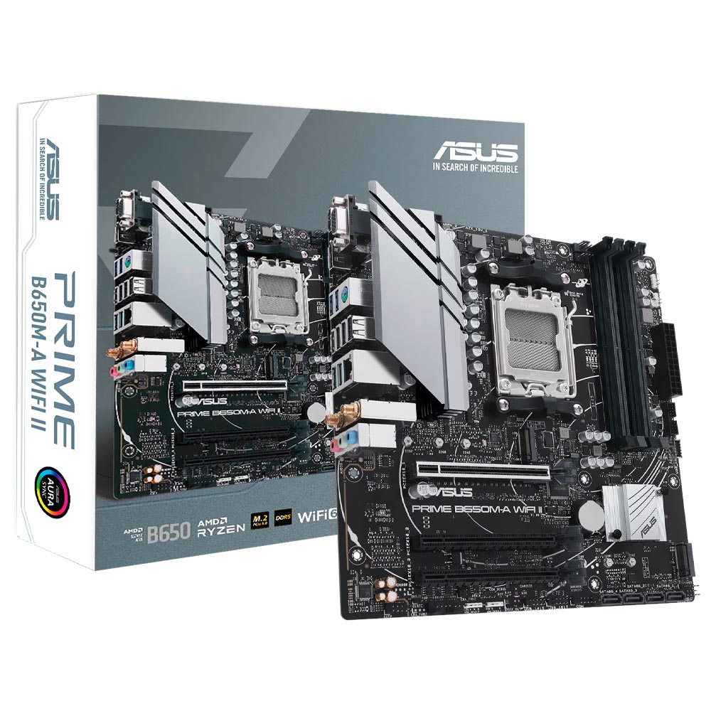 Placa Mãe ASUS Prime B650M-A Wi-Fi II Socket AM5 / VGA / DDR5 