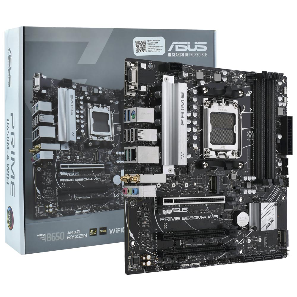 Placa Mãe ASUS Prime B650M-A Wi-Fi Socket AM5 / VGA / DDR5