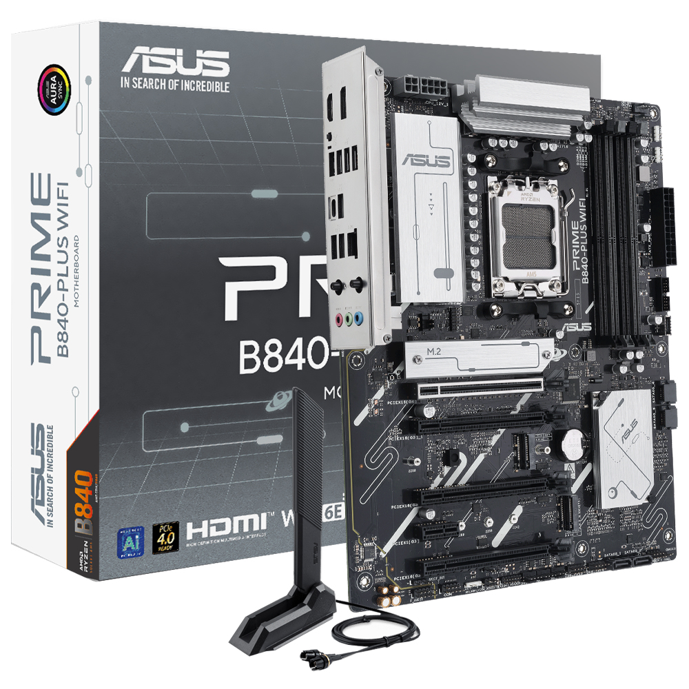 Placa Mãe ASUS Prime B840-PLUS Wi-Fi Socket AM5 / DDR5