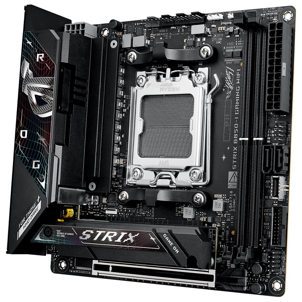 Placa Mãe ASUS ROG Strix B850-I Gaming Wi-Fi Socket AM5 / DDR5
