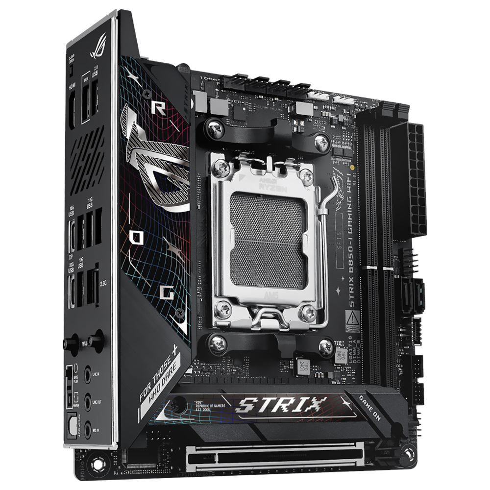 Placa Mãe ASUS ROG Strix B850-I Gaming Wi-Fi Socket AM5 / DDR5